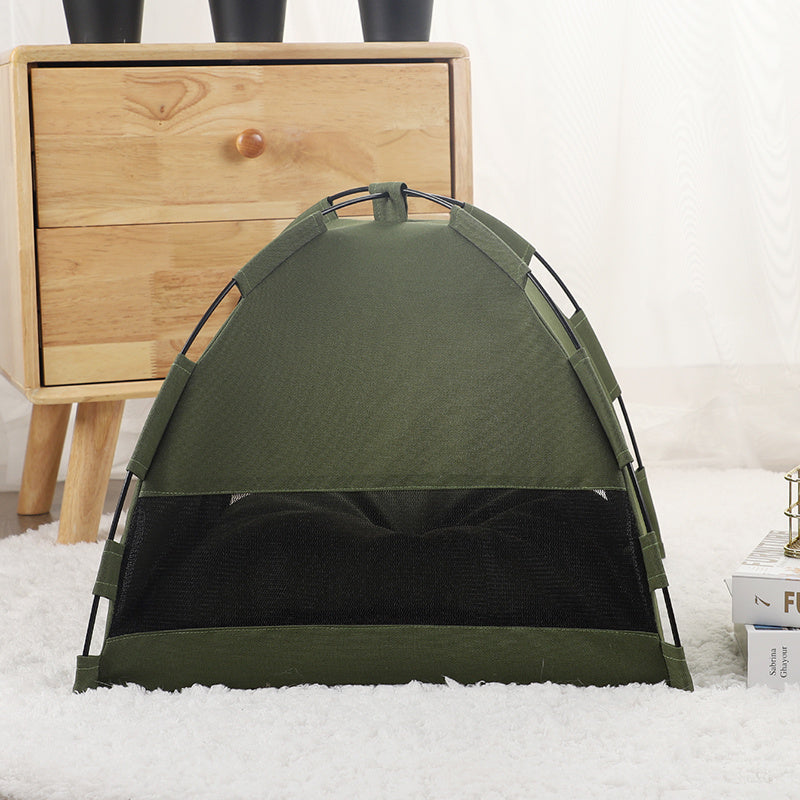 Cat and Dog Tent Cooling Mat with Cushion - Indoor/Outdoor Pet Bed