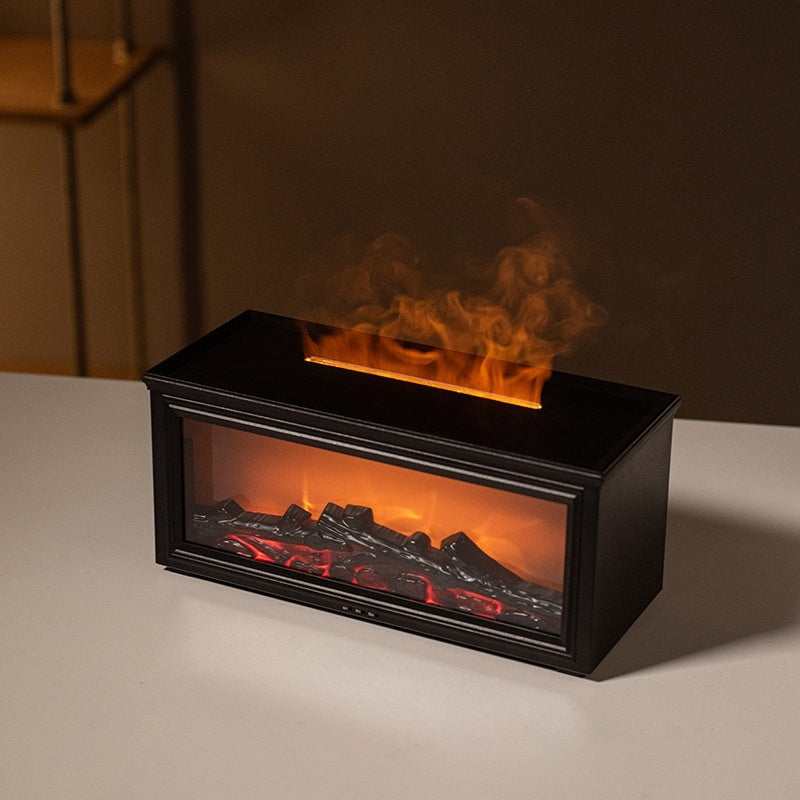 3D Fireplace Flame Aroma Diffuser for a Cozy Home Atmosphere