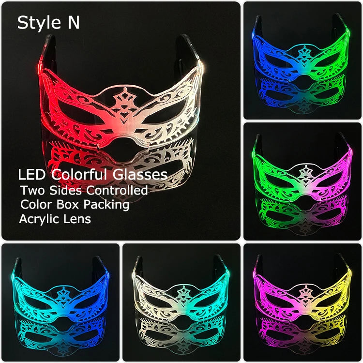 Unisex Acrylic Light Up Glasses for Parties & Events