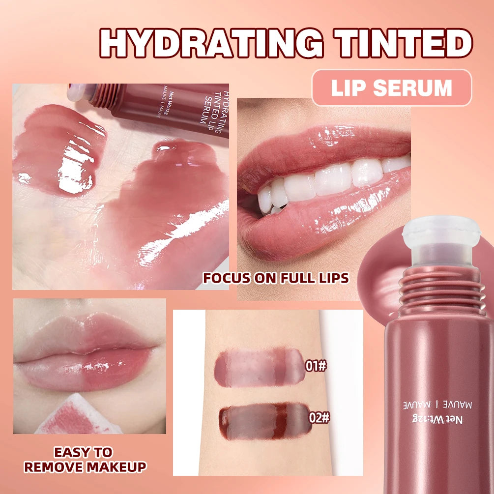 QIBEST Crystal Jelly Lip Oil – Hydrating Tinted Lip Gloss & Lip Balm