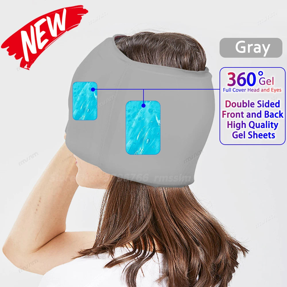 Gel Ice Headache & Migraine Relief Hat – Hot & Cold Therapy Cap