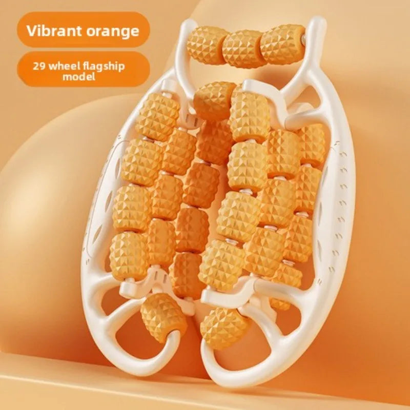 28-Wheel Annular Leg Clamp Massager – Anti-Cellulite Slimming Body Roller