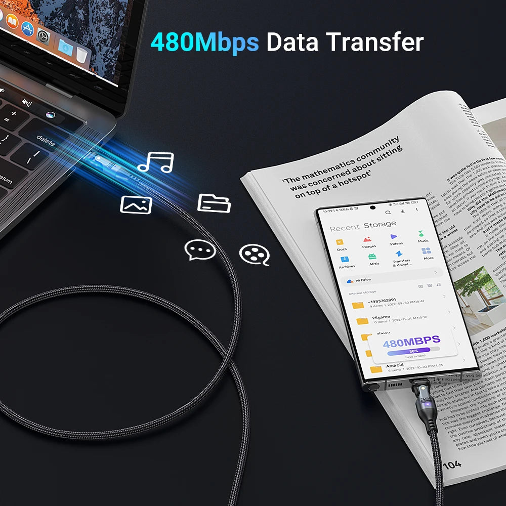 240W USB-C to USB-C PD 3.1 Fast Charging Cable