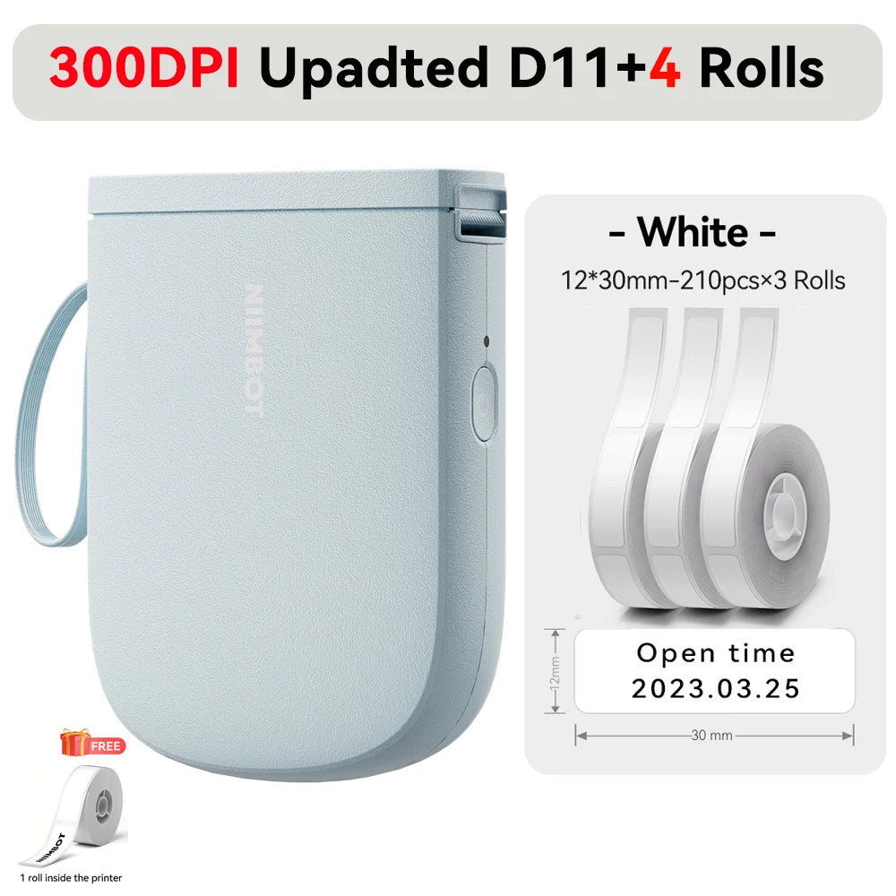 Premium Bluetooth Portable Label Printer – USB Rechargeable & Inkless for iOS/Android