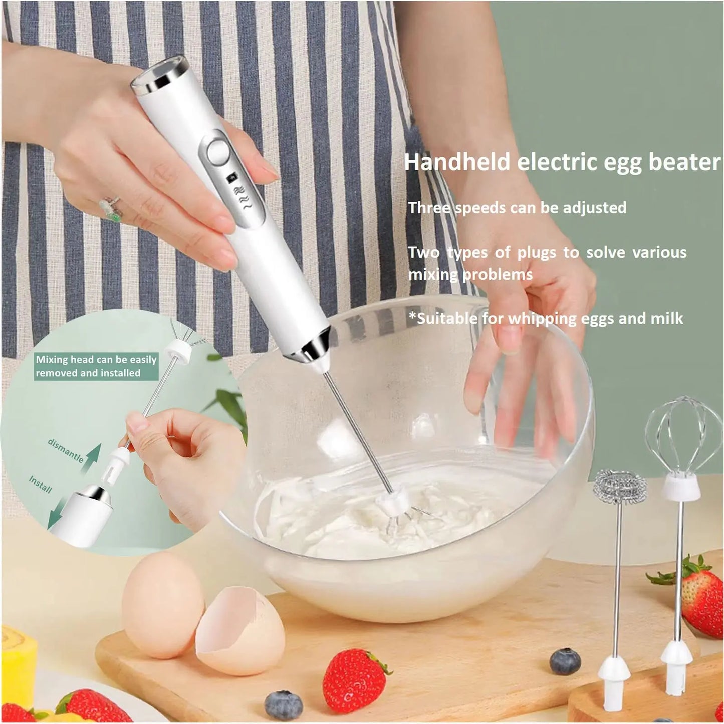 Handheld Milk Frother - Electric & Rechargeable