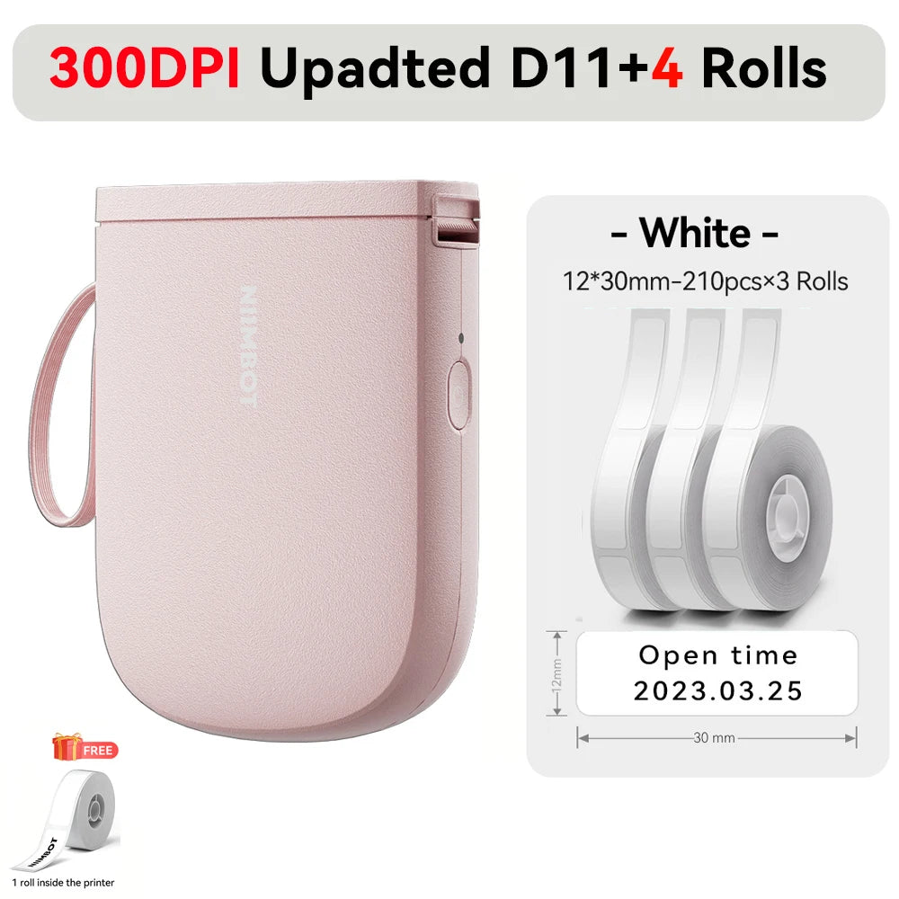 Premium Bluetooth Portable Label Printer – USB Rechargeable & Inkless for iOS/Android