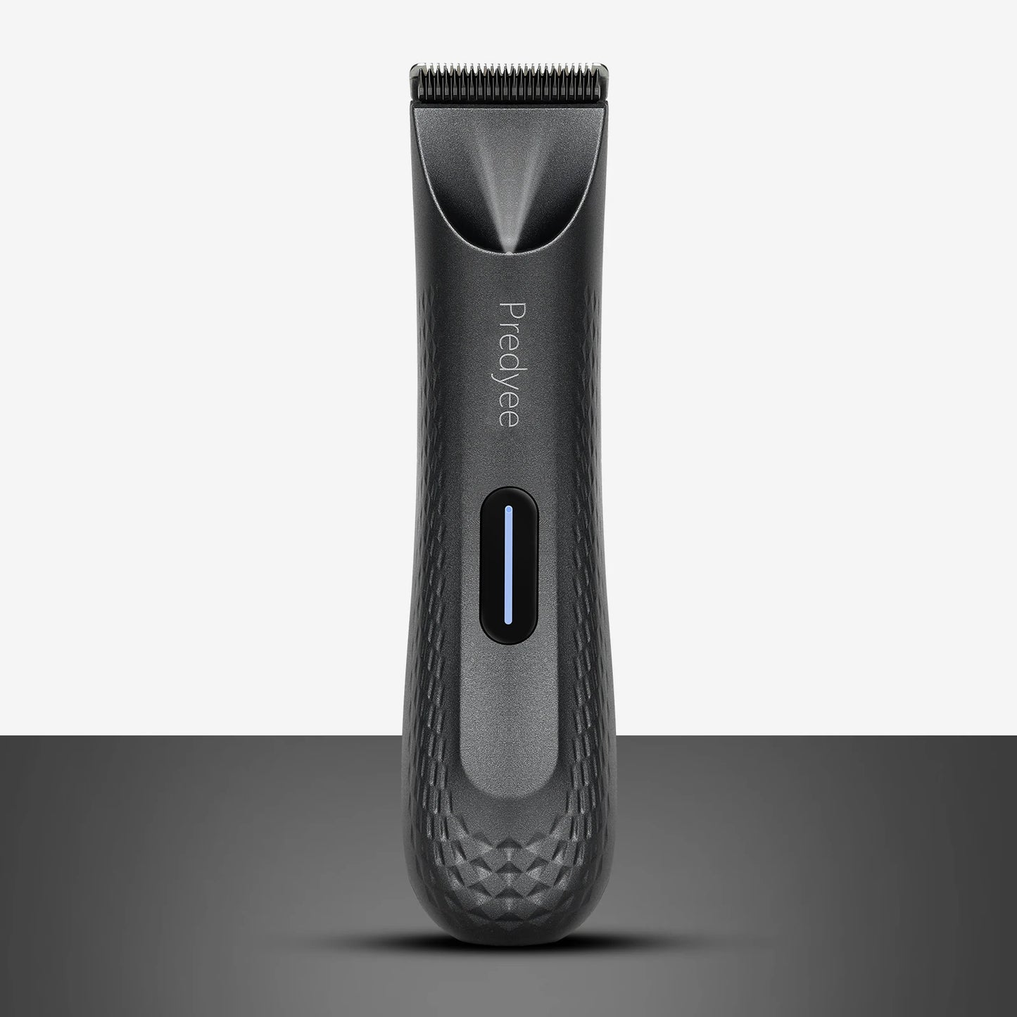 Black hair trimmer with 'Pudyee' branding on a gradient background
