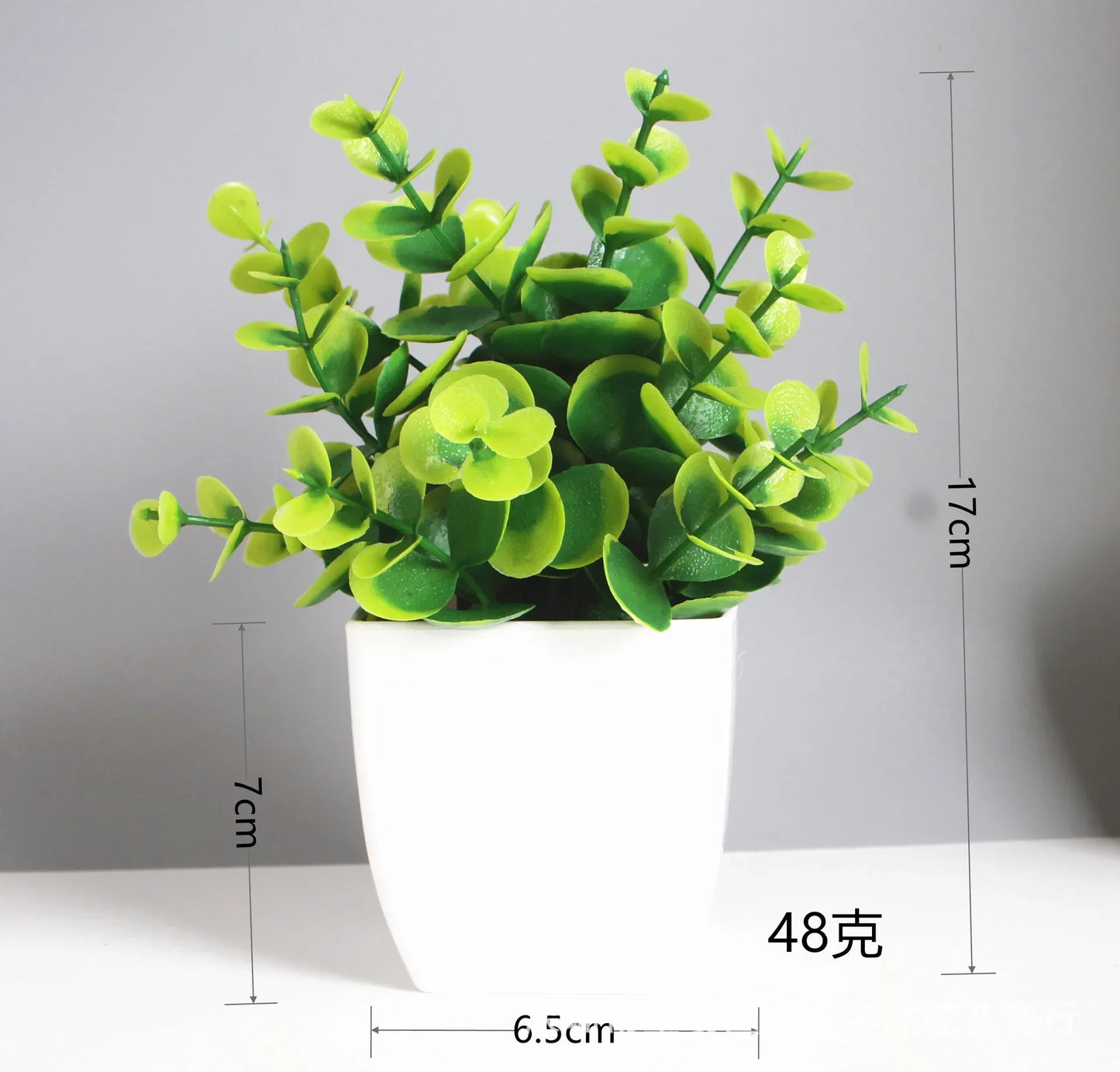 Artificial Bonsai Eucalyptus Plant – Fake Potted Greenery for Indoor, Outdoor, Home & Garden Décor