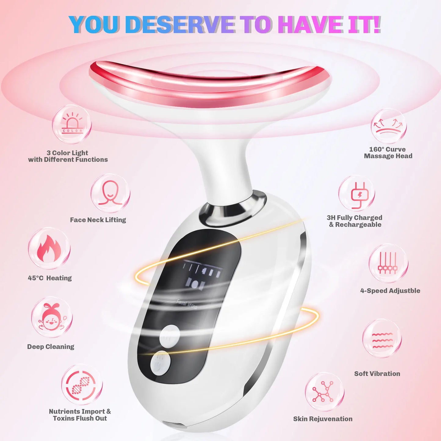Rechargeable Facial Massager for Lifting & Firming