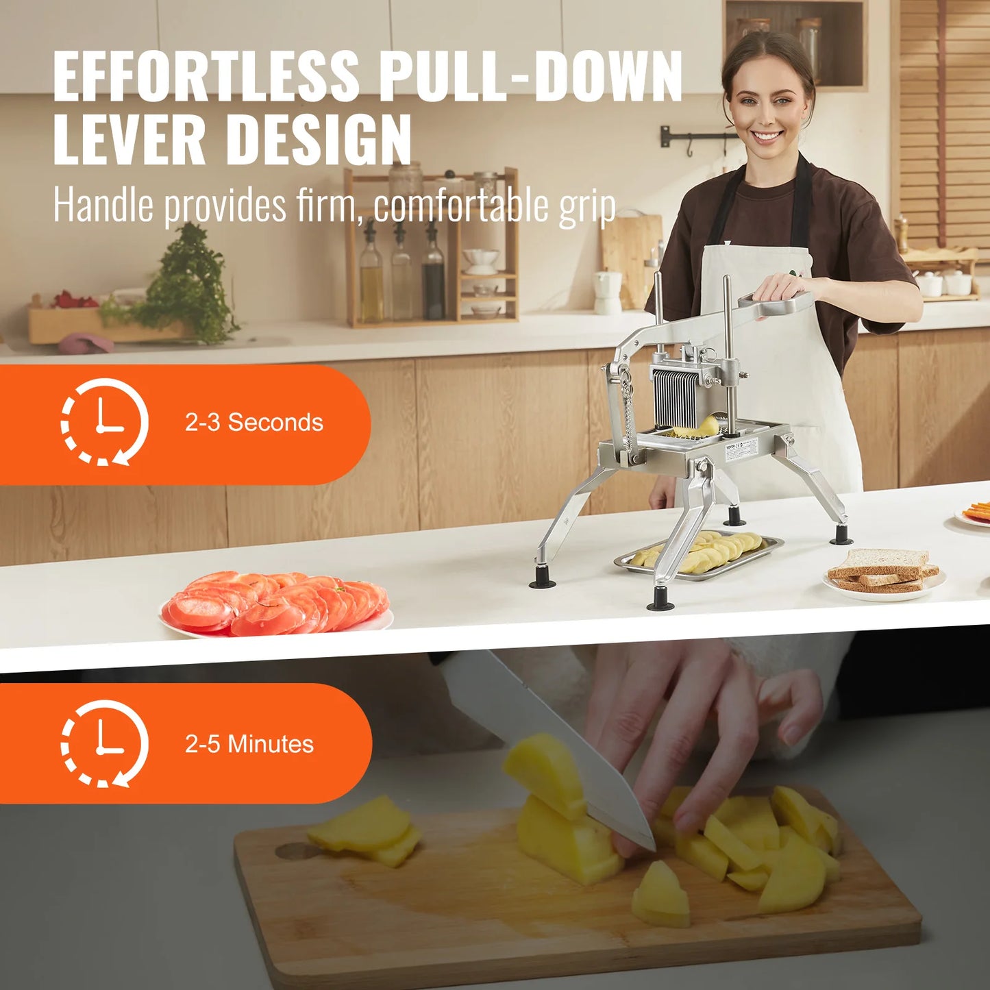 SucceBuy Heavy-Duty Vegetable Slicer – Durable Stainless Steel