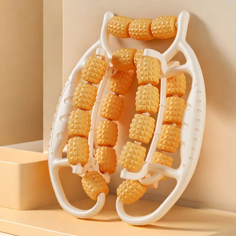 28-Wheel Annular Leg Clamp Massager – Anti-Cellulite Slimming Body Roller