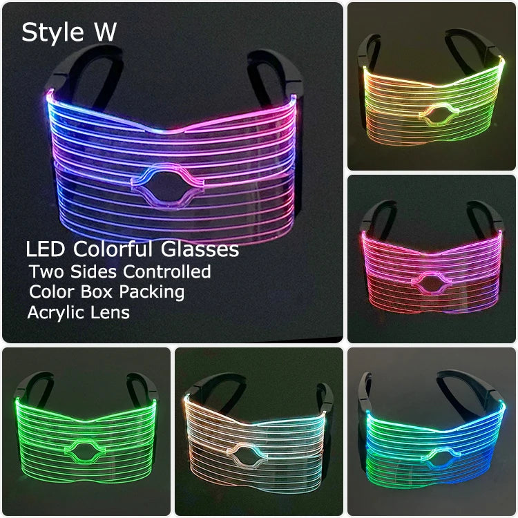 Unisex Acrylic Light Up Glasses for Parties & Events