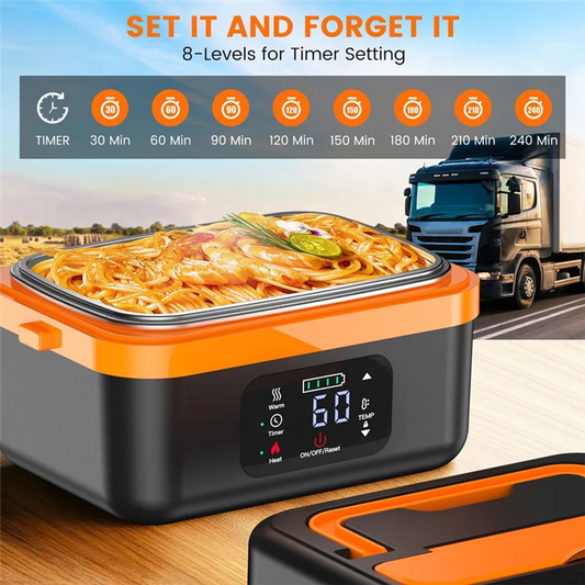 Cordless Electric Lunch Box – Rechargeable Self-Heating Food Warmer (16,000mAh)