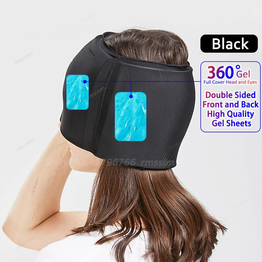 Gel Ice Headache & Migraine Relief Hat – Hot & Cold Therapy Cap
