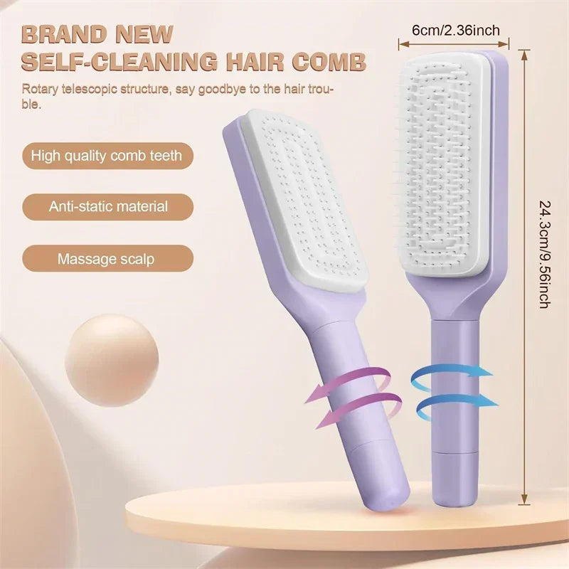 Women's Self Cleaning Hair Comb