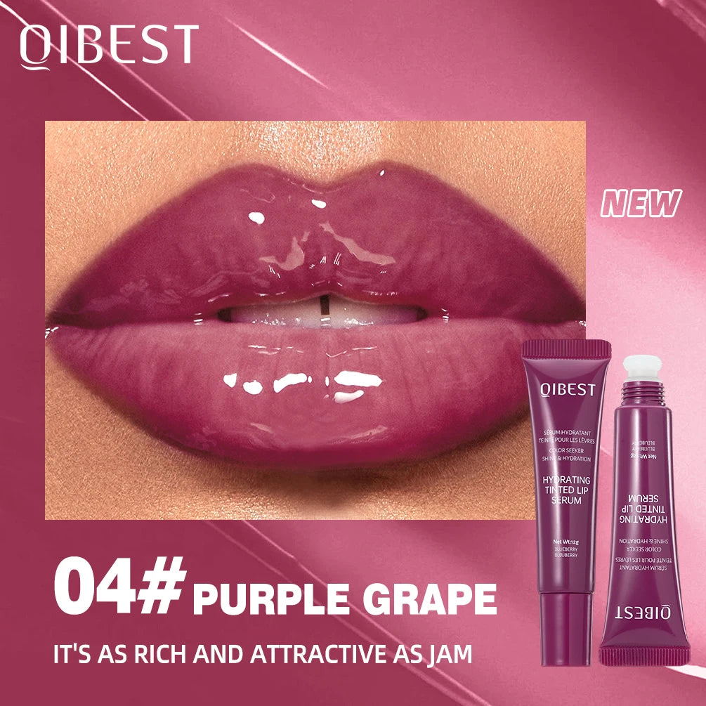 QIBEST Crystal Jelly Lip Oil – Hydrating Tinted Lip Gloss & Lip Balm