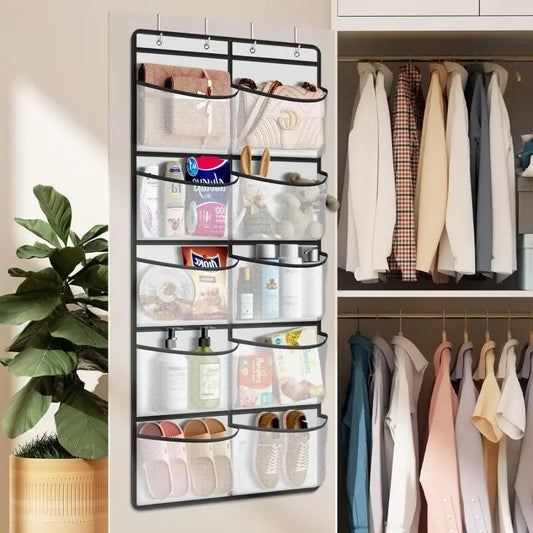 Over-the-Door Organizer: 5-10 Pocket Hanging Storage