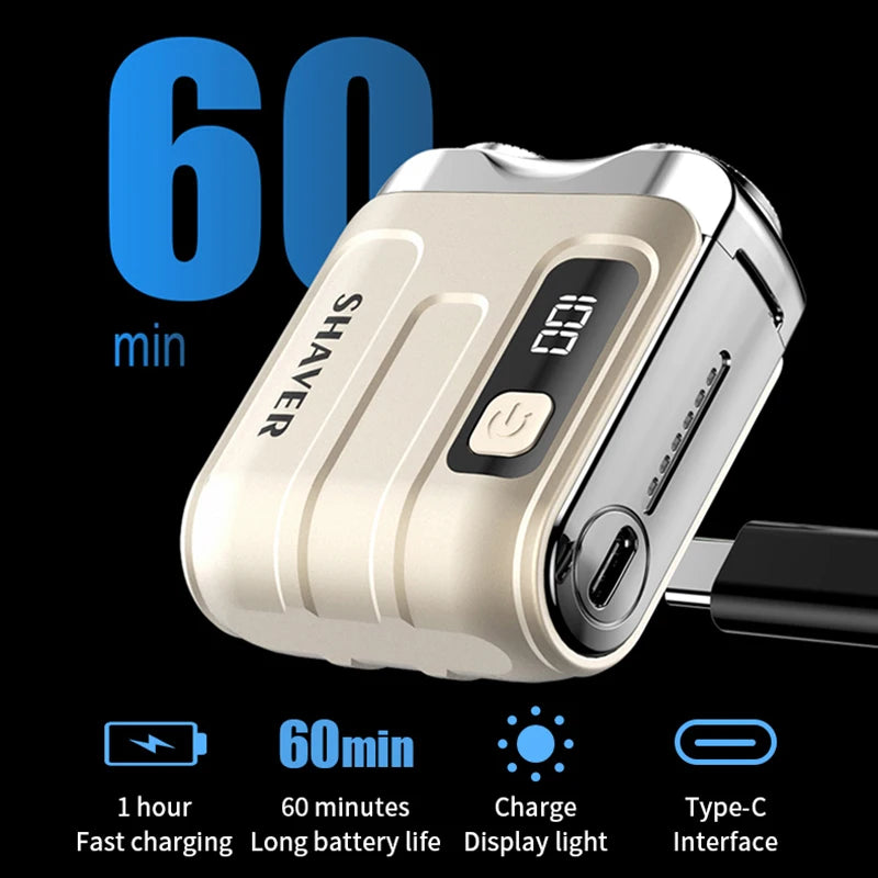 Travel-Sized Electric Shaver for Men