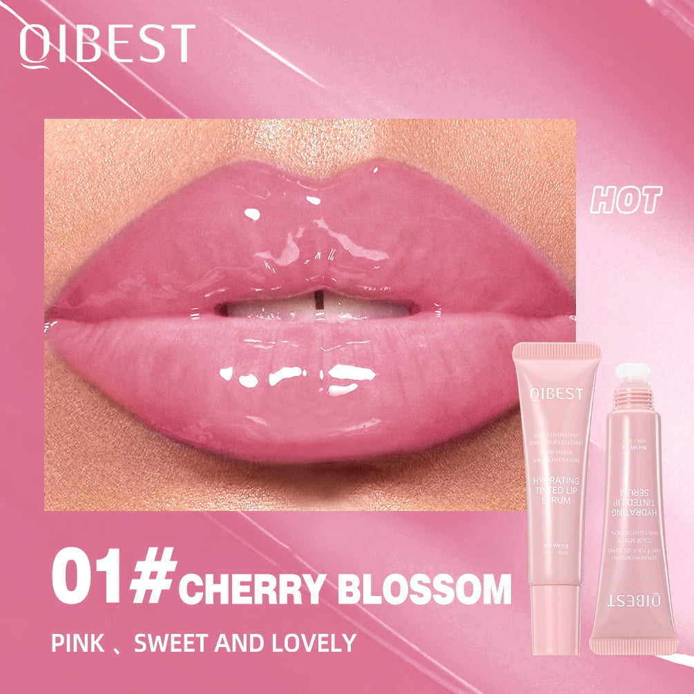 QIBEST Crystal Jelly Lip Oil – Hydrating Tinted Lip Gloss & Lip Balm