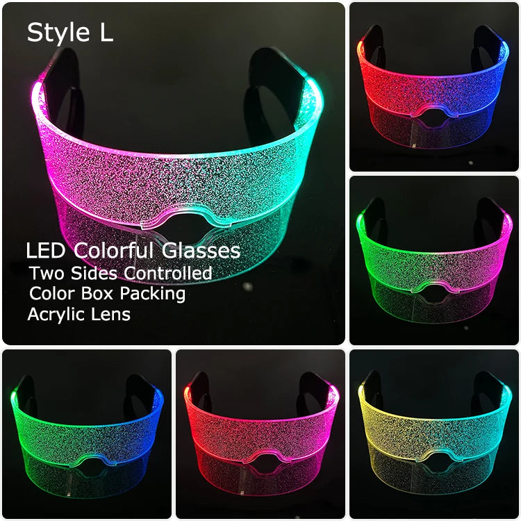 Unisex Acrylic Light Up Glasses for Parties & Events