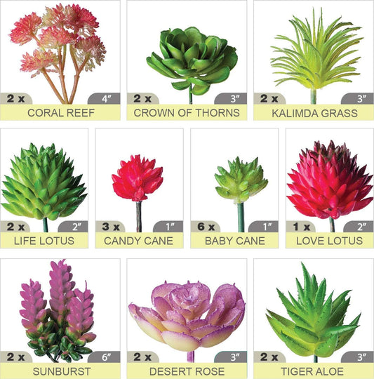 24pcs Artificial Succulent Plants