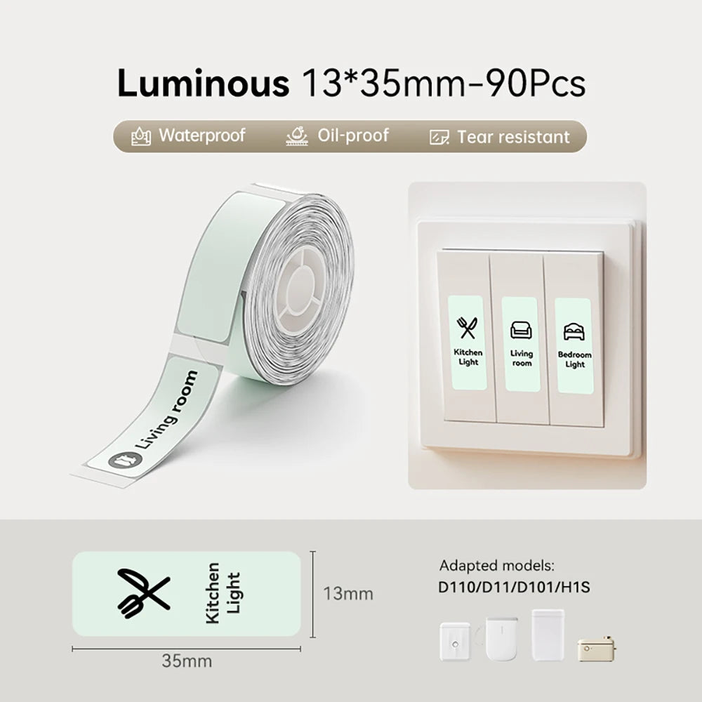Premium Bluetooth Portable Label Printer – USB Rechargeable & Inkless for iOS/Android