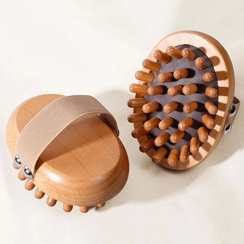 Wooden Body Anti-Cellulite Massage Brush