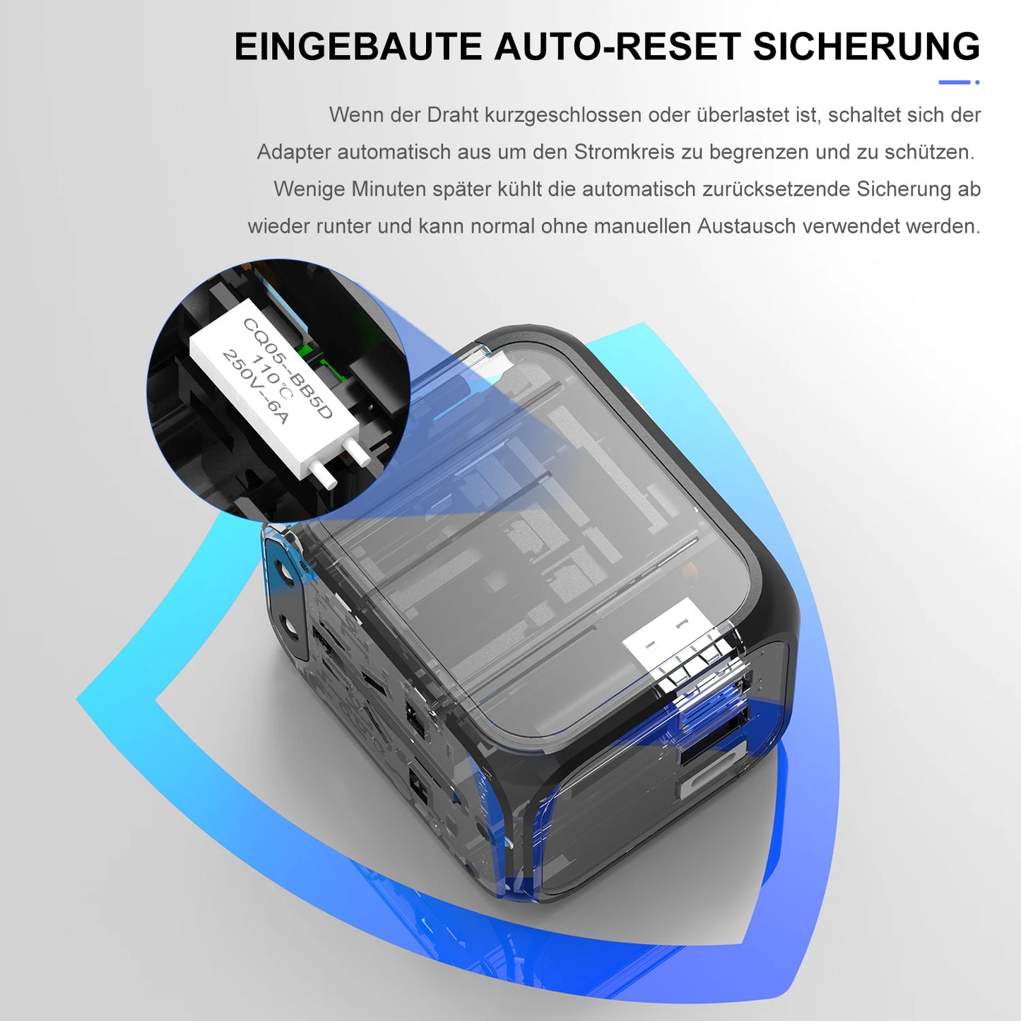 Travel Adapter: US/EU/UK/AUS with USB
