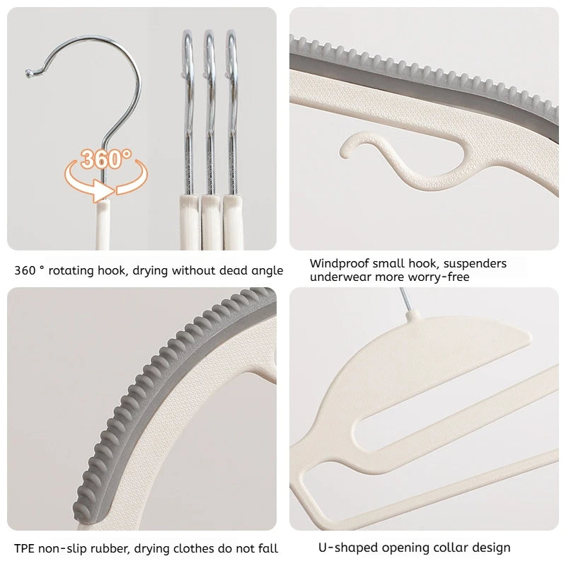 10-Pack Multifunctional Non-Slip Hangers for Clothes
