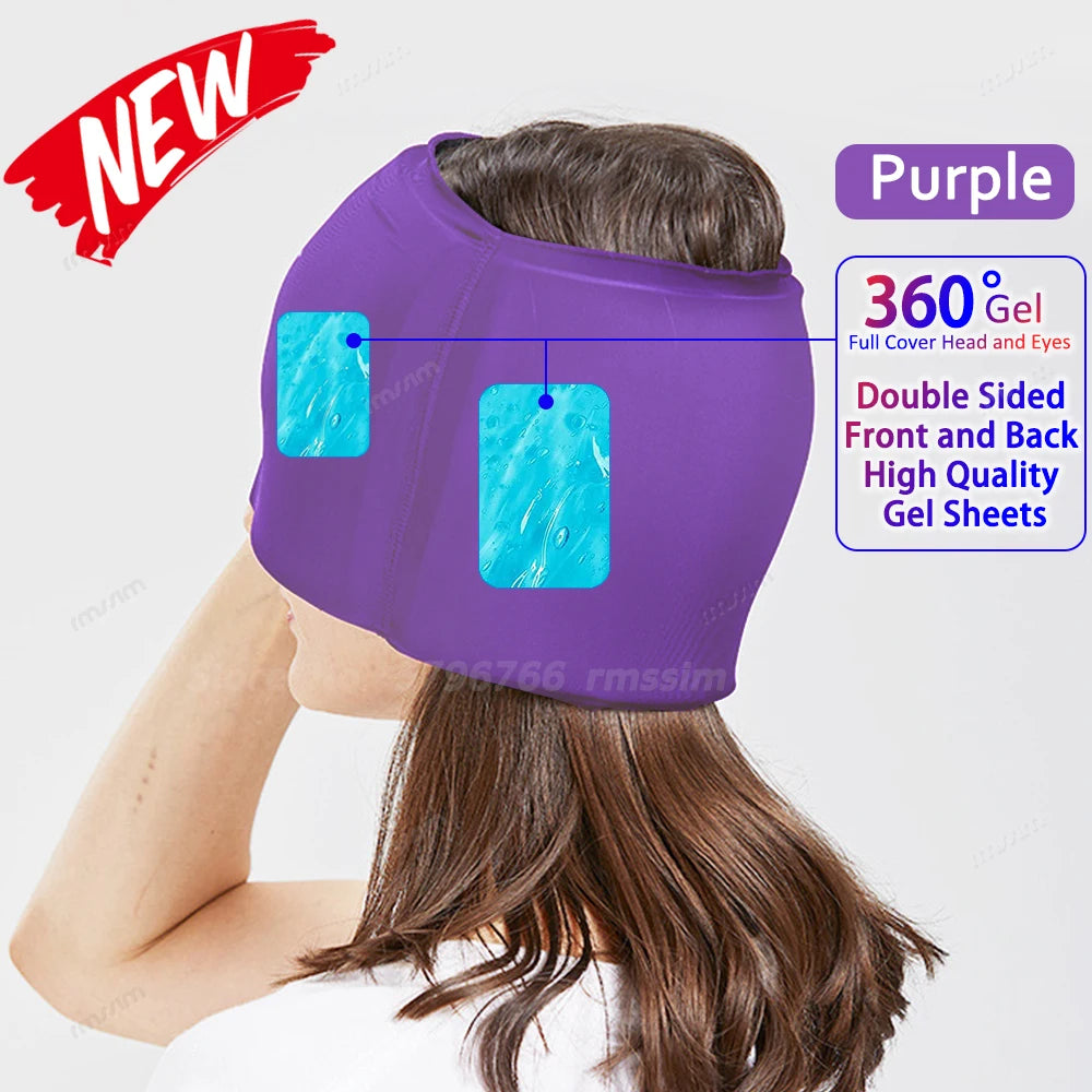 Gel Ice Headache & Migraine Relief Hat – Hot & Cold Therapy Cap