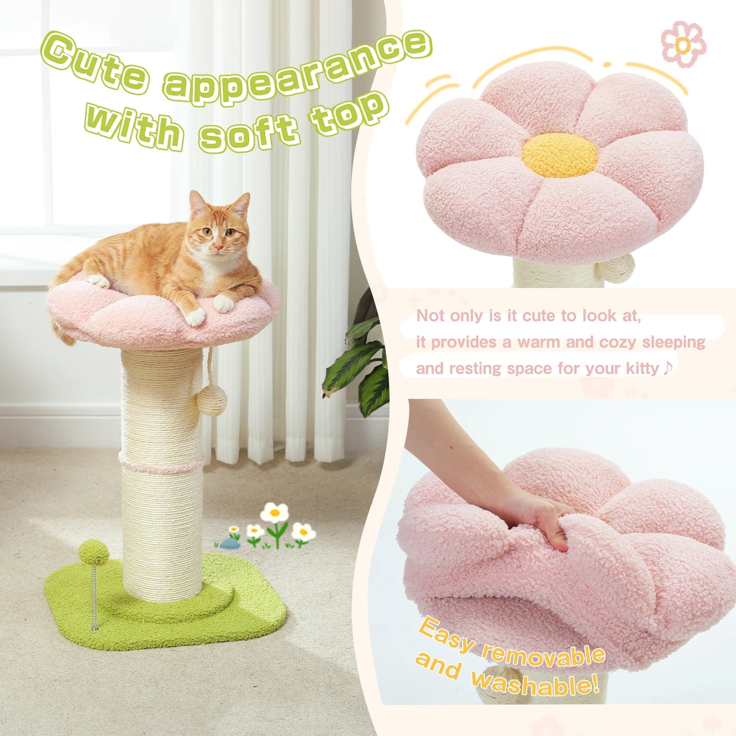 Cat Scratching Post & Play Tree