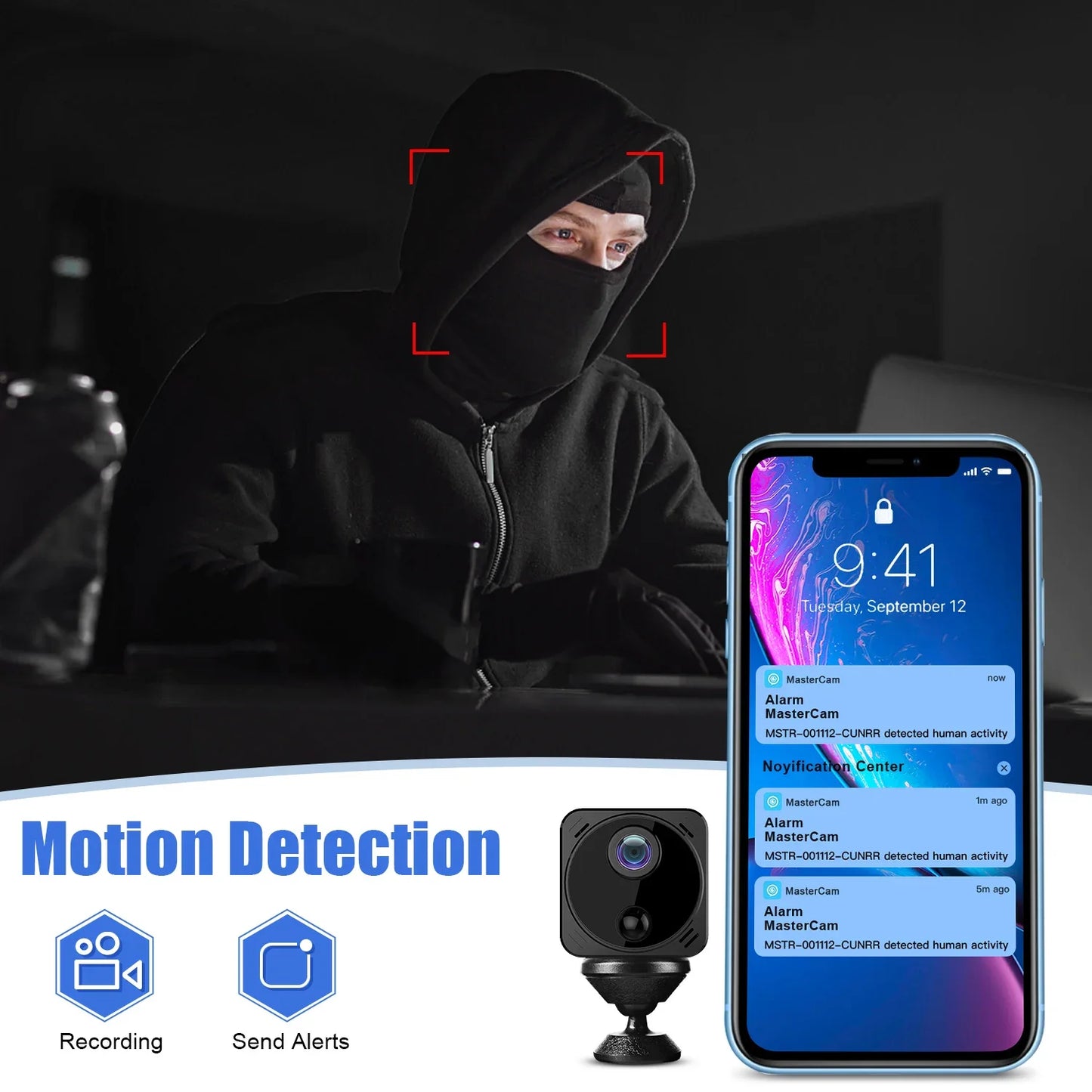 R8 Mini 4K Wifi Security Camera - Night Vision & Motion Detection