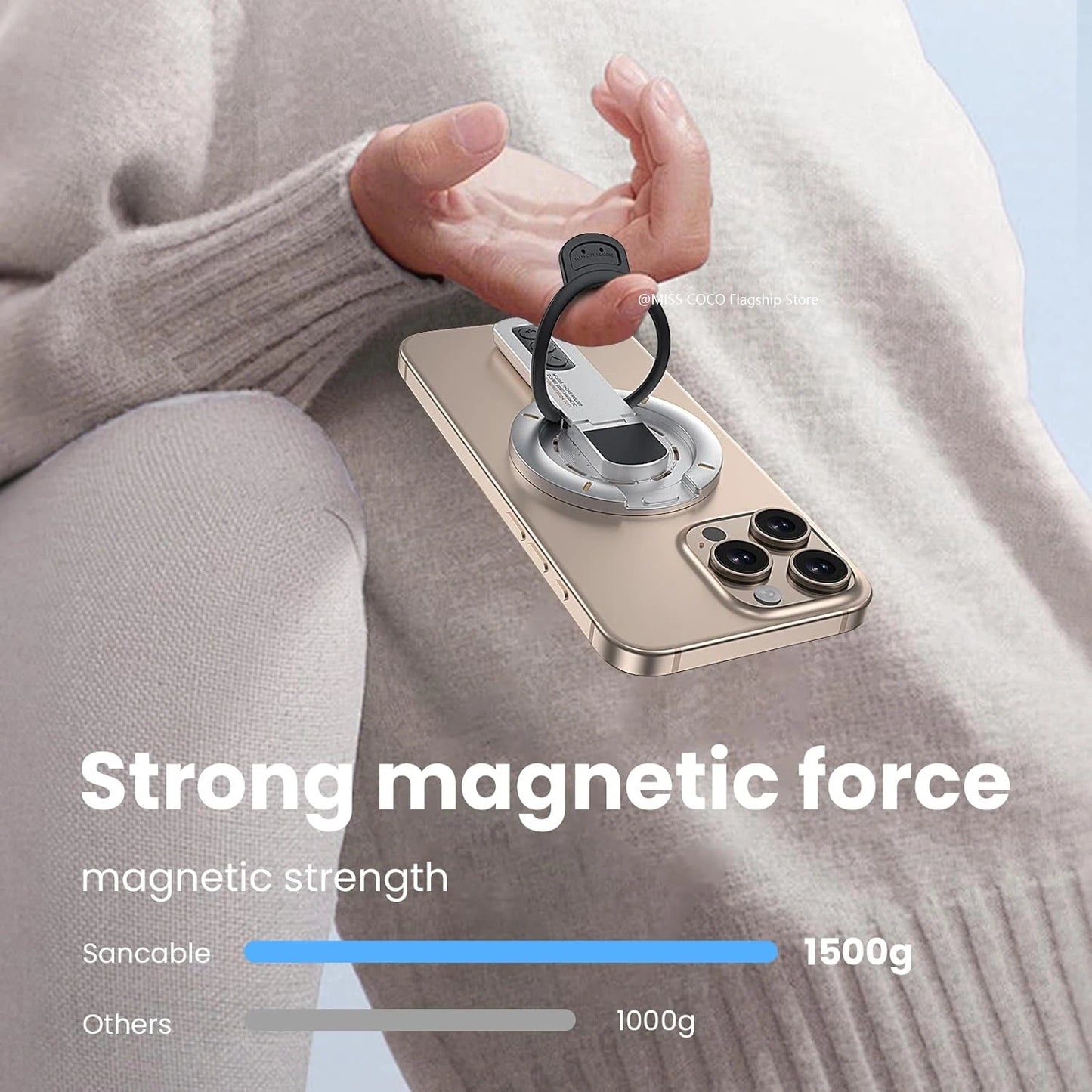 3-in-1 Double-Sided Magnetic Phone Ring Holder