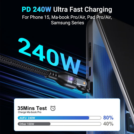 240W USB-C to USB-C PD 3.1 Fast Charging Cable