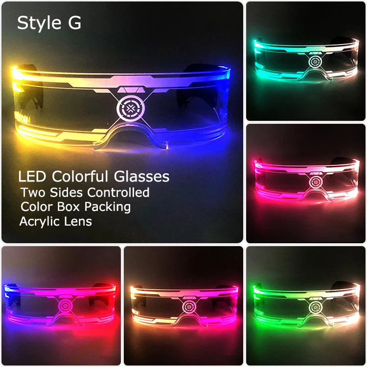 Unisex Acrylic Light Up Glasses for Parties & Events