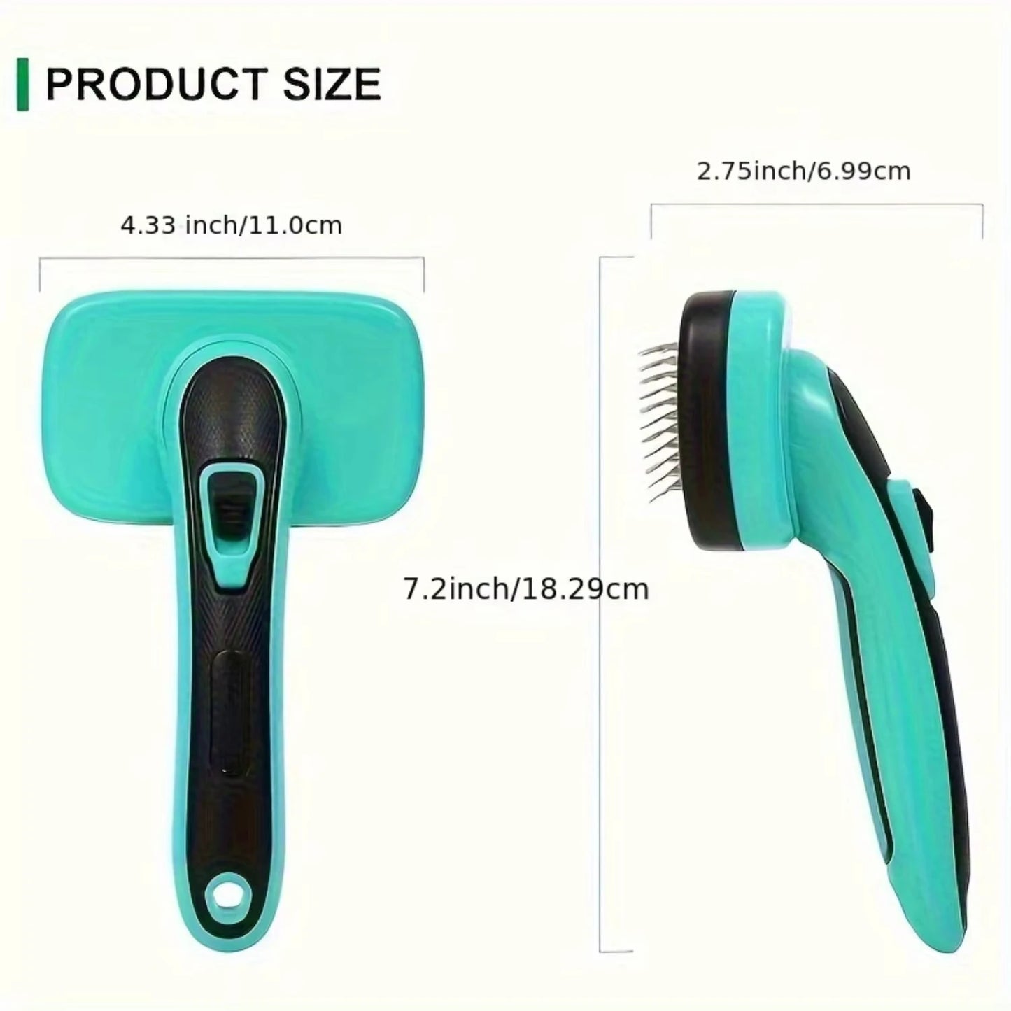 Self-Cleaning Dog & Cat Brush – Grooming Slicker Brush for Shedding Pets