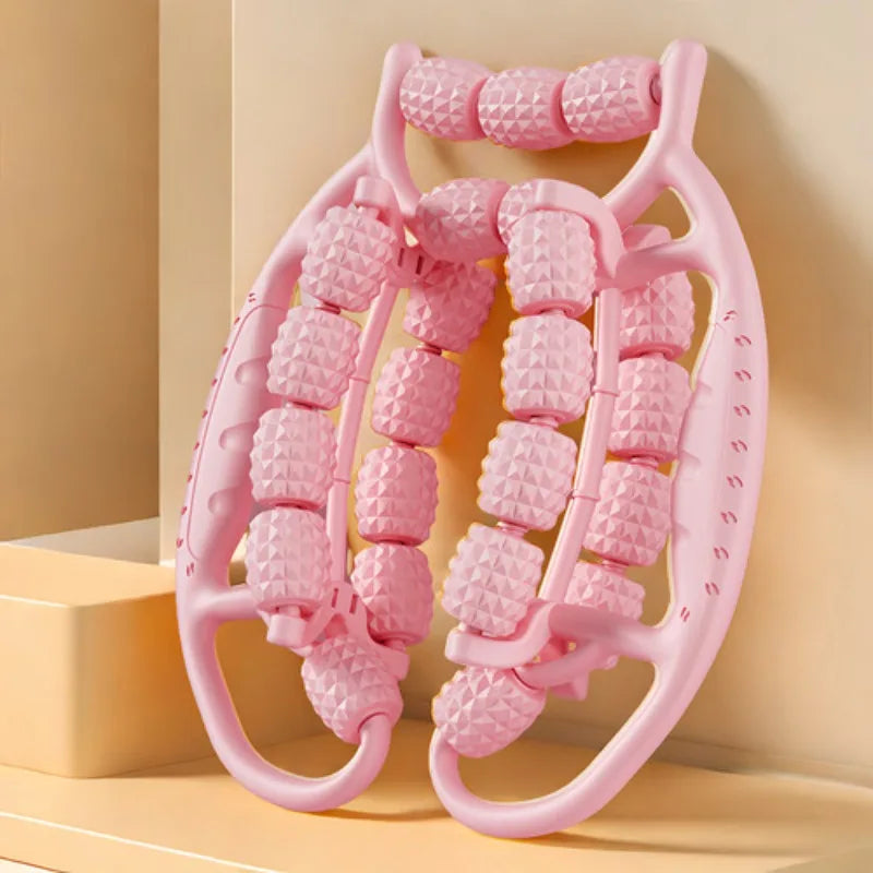 28-Wheel Annular Leg Clamp Massager – Anti-Cellulite Slimming Body Roller