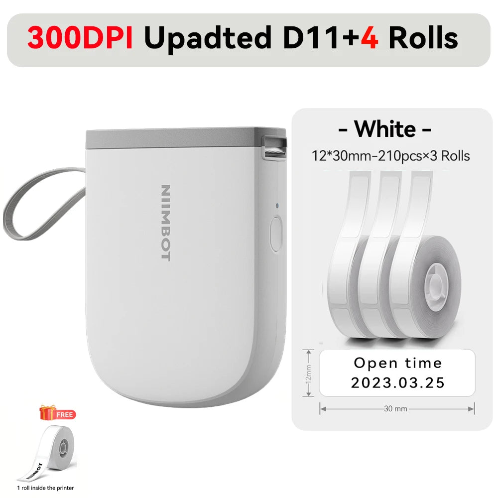 Premium Bluetooth Portable Label Printer – USB Rechargeable & Inkless for iOS/Android