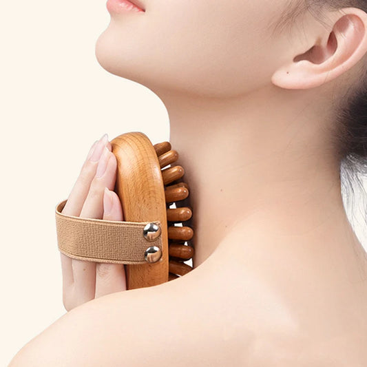Wooden Body Anti-Cellulite Massage Brush