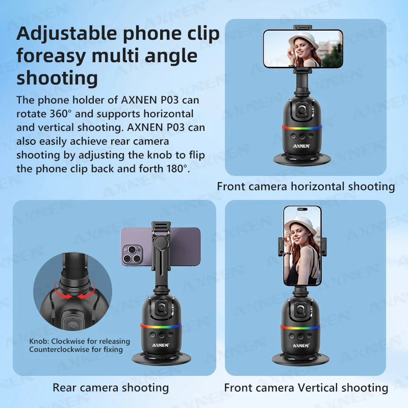 AI Face Tracking Gimbal for Smartphones & Cameras