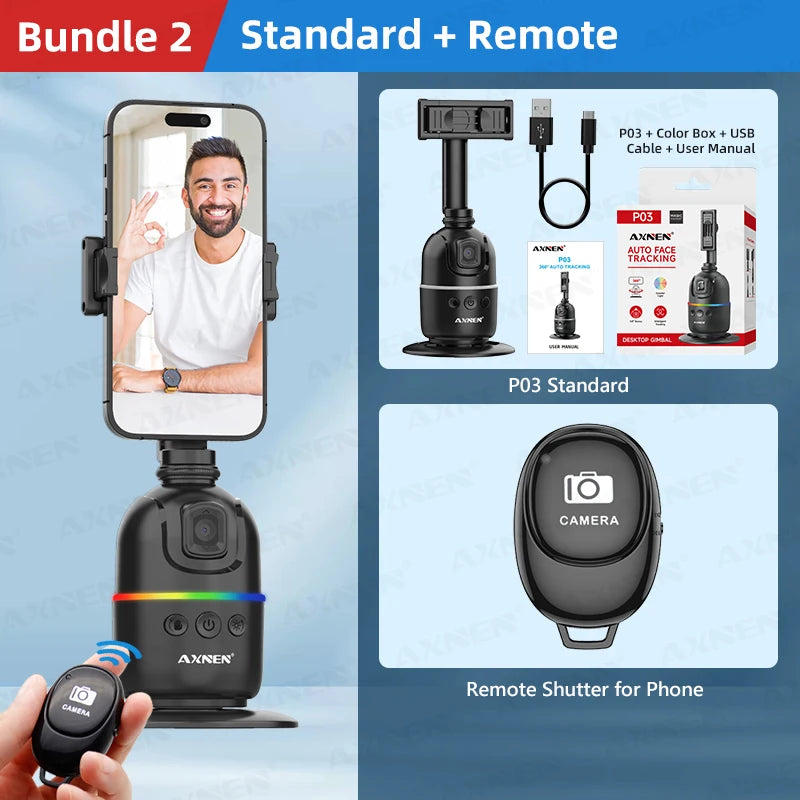 AI Face Tracking Gimbal for Smartphones & Cameras