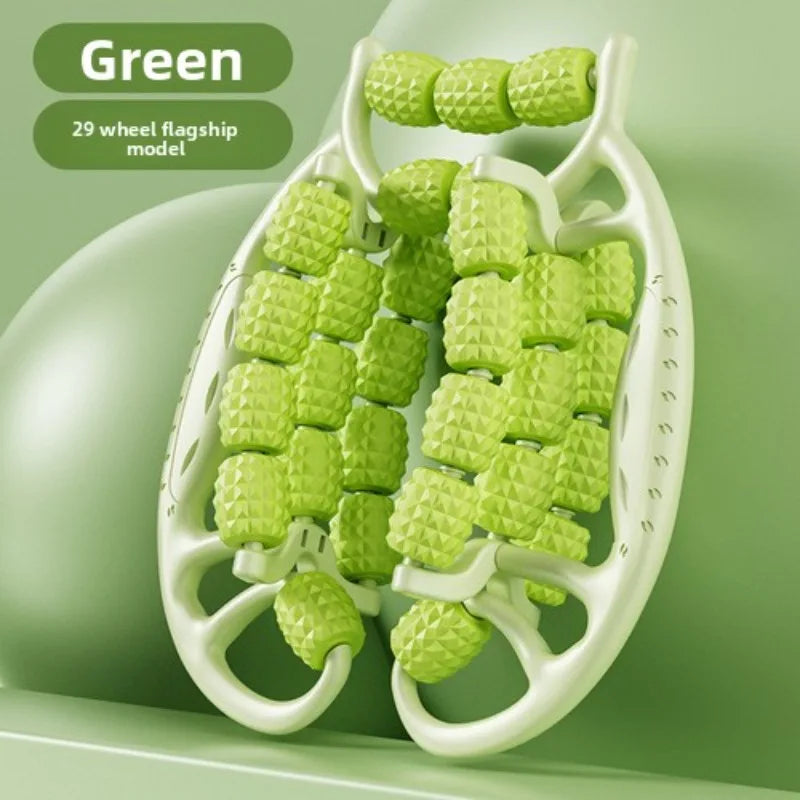 28-Wheel Annular Leg Clamp Massager – Anti-Cellulite Slimming Body Roller