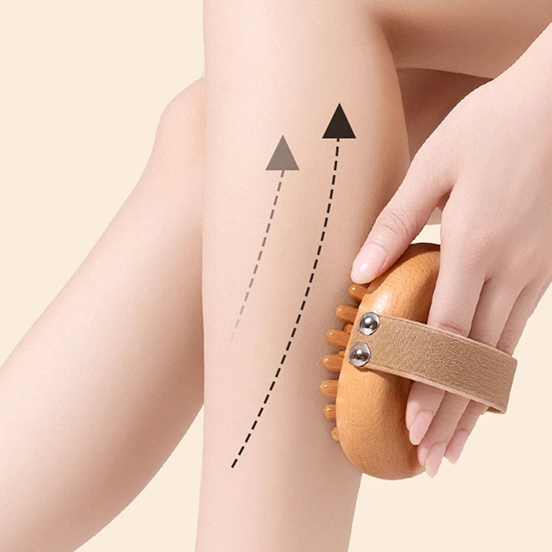 Wooden Body Anti-Cellulite Massage Brush