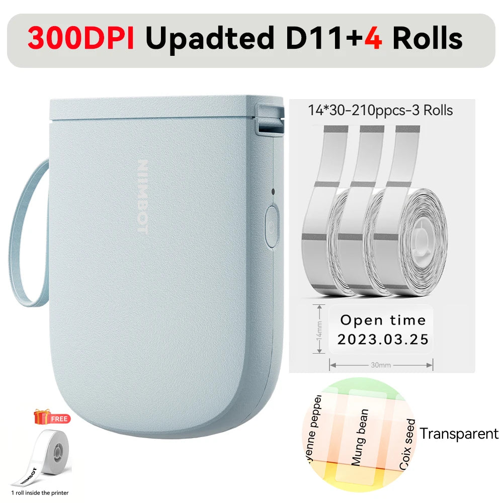 Premium Bluetooth Portable Label Printer – USB Rechargeable & Inkless for iOS/Android