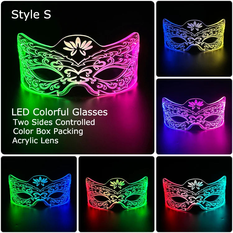 Unisex Acrylic Light Up Glasses for Parties & Events