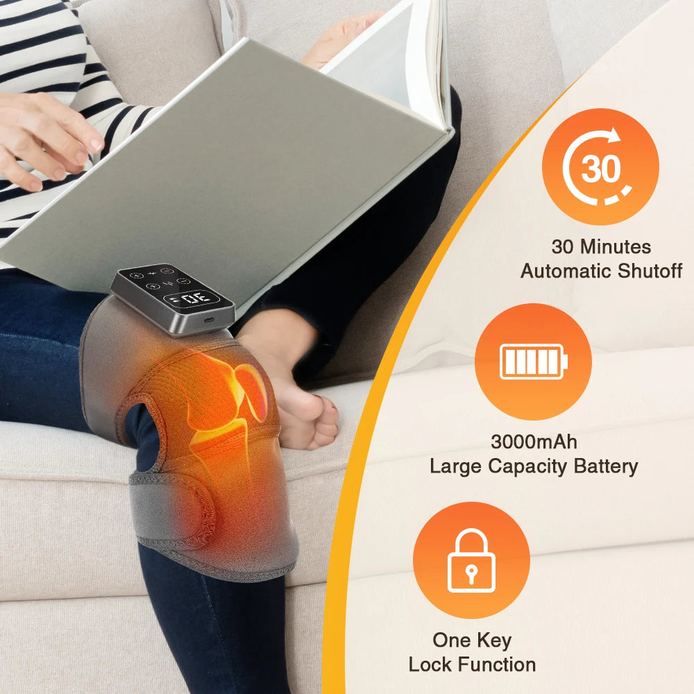 Knee Pain Relief: Heat & Vibration Massager