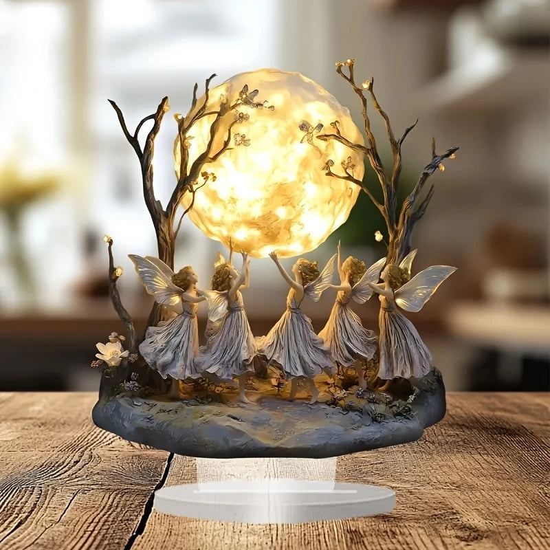 Bohemian Style Fairy & Moon Acrylic Tabletop Decor