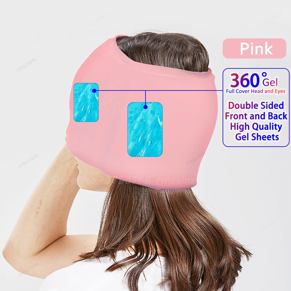 Gel Ice Headache & Migraine Relief Hat – Hot & Cold Therapy Cap