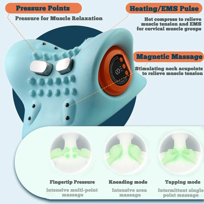 4D Neck Massager with Heat & Cervical Traction