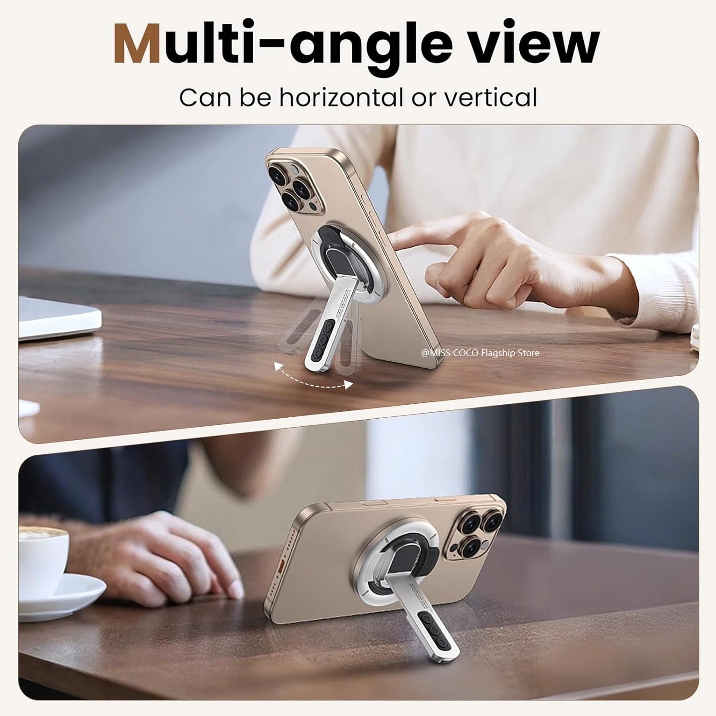 3-in-1 Double-Sided Magnetic Phone Ring Holder